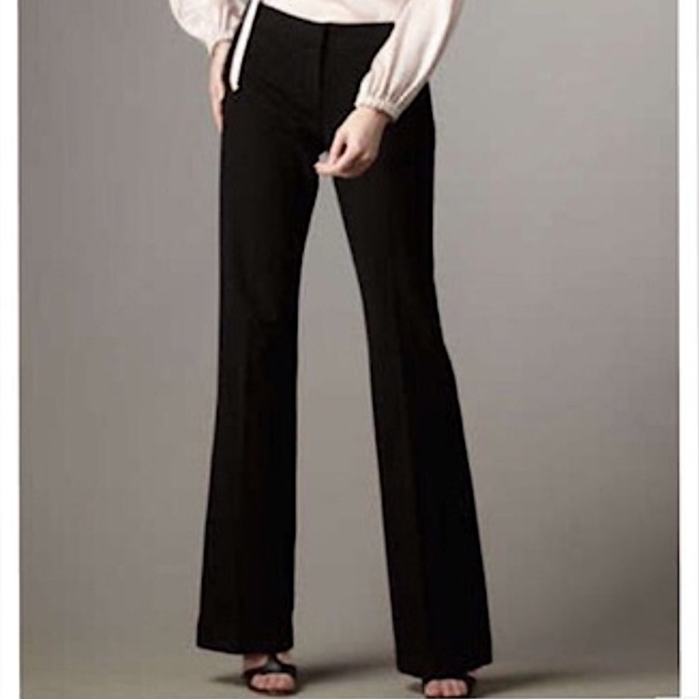 Diane Von‎ Furstenberg DVF Newport Flare Wool Trouser Dress Pants Black 6